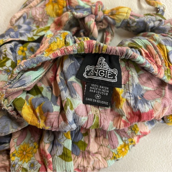 Angie Floral Maxi Dress - Pink, Yellow, Blue - Picture 5 of 7